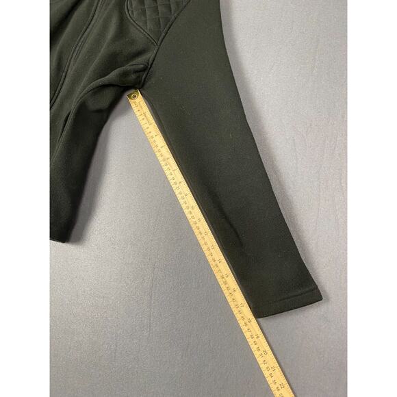 Eddie Bauer Jacket Womens Medium Green Fleece Lined Full Zip Hooded Outdoor Cozy - Picture 13 of 13